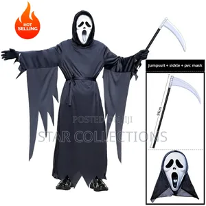 3 in 1 Grim Reaper /Ghost Scream Mask Costume