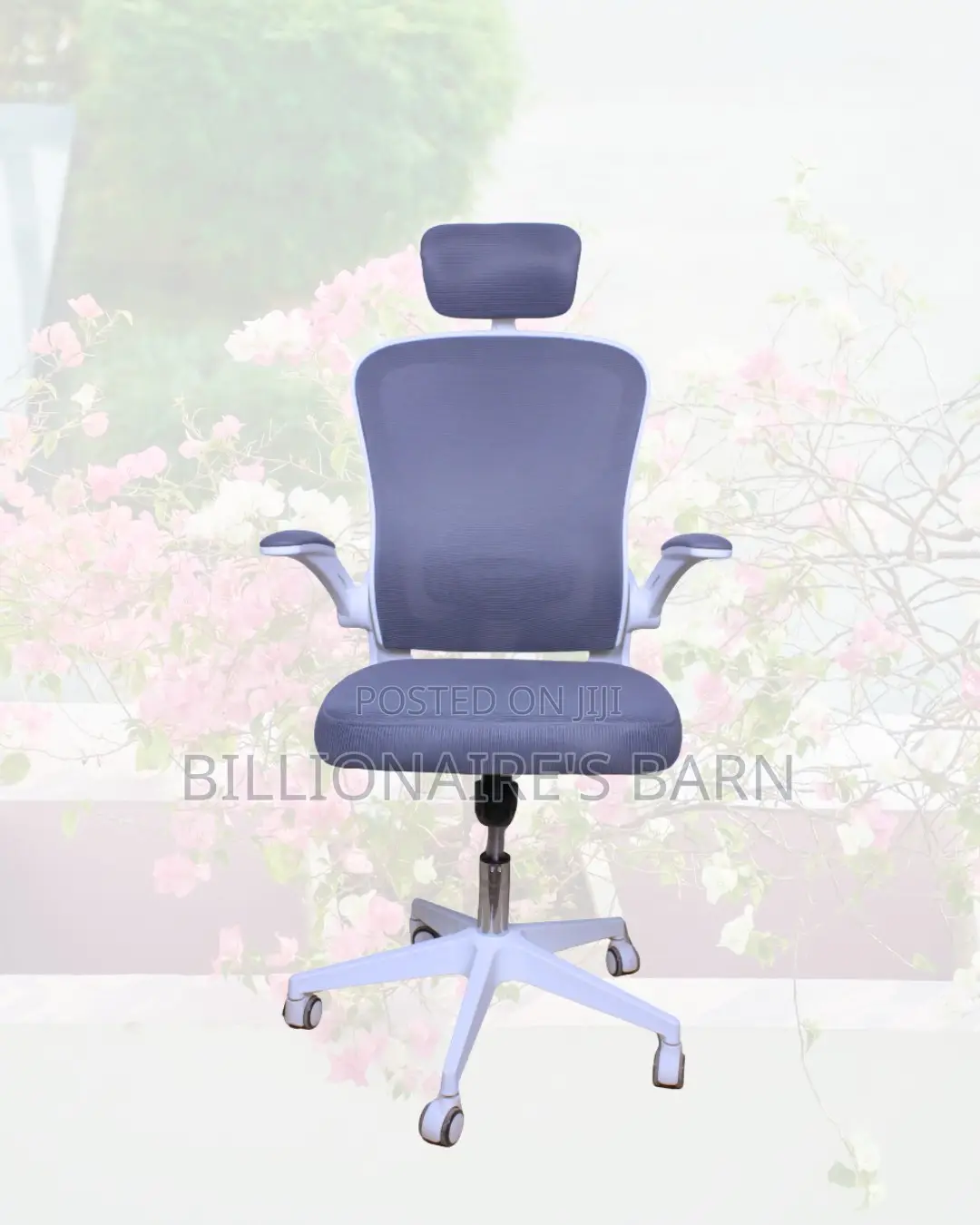 White Ergonomic Office Chair (Space-saving) — Fast Seller
