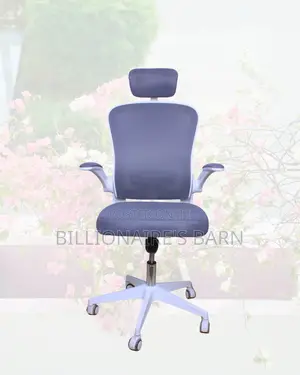 White Ergonomic Office Chair (Space-saving) — Fast Seller
