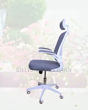 White Ergonomic Office Chair (Space-saving) — Fast Seller