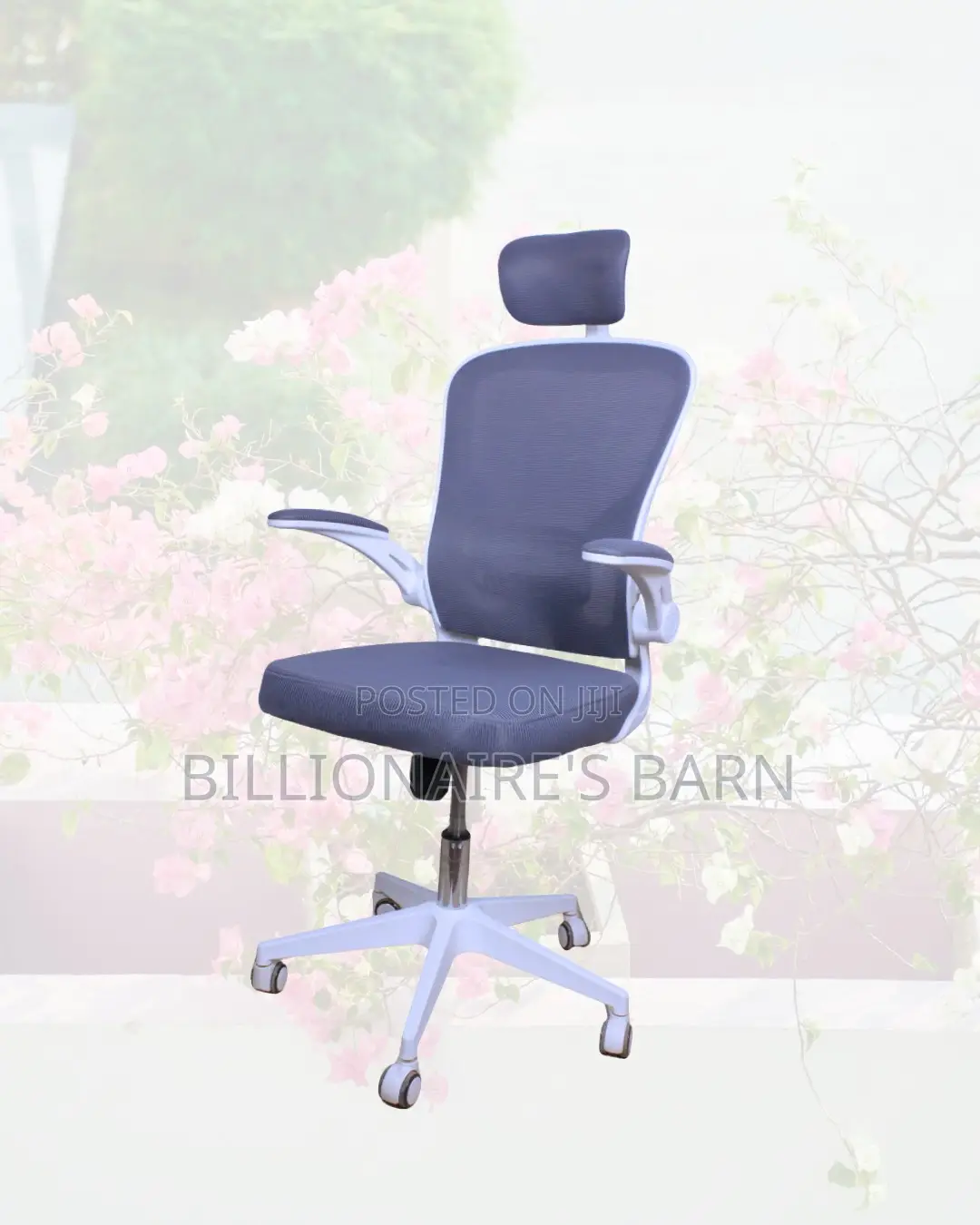 White Ergonomic Office Chair (Space-saving) — Fast Seller