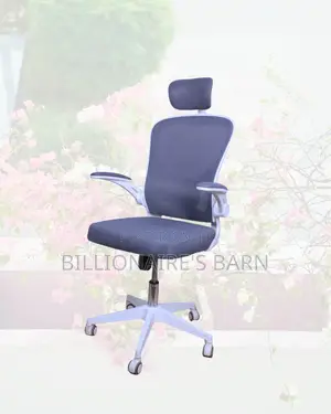 White Ergonomic Office Chair (Space-saving) — Fast Seller