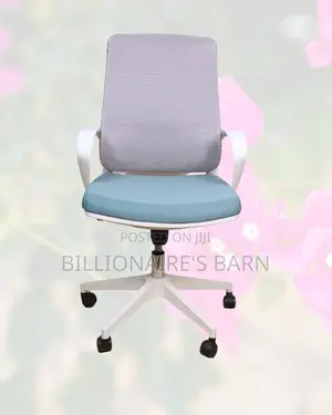 Executive White Ergonomic Mesh Office Chair — Great for Study or Work
