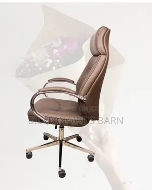 Brown Executive Leather Office Chair | Breathable Adjustable Height