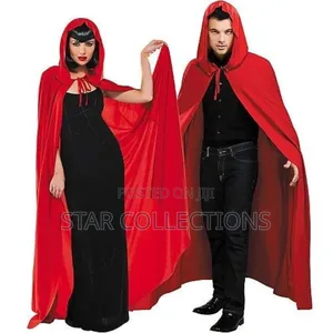 Long Red Velvet Halloween Cape