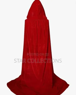 Long Red Velvet Halloween Cape