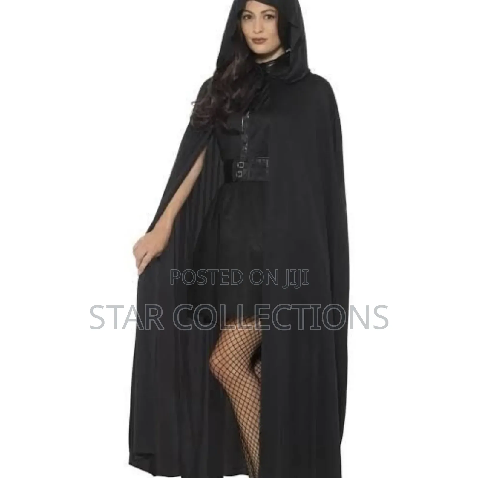 Long Black Velvet Halloween Cape