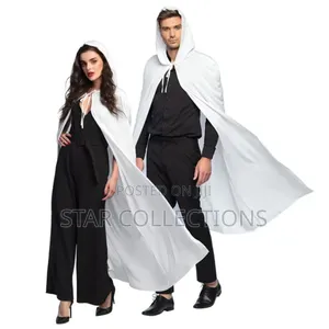 Long White Velvet Halloween Cape