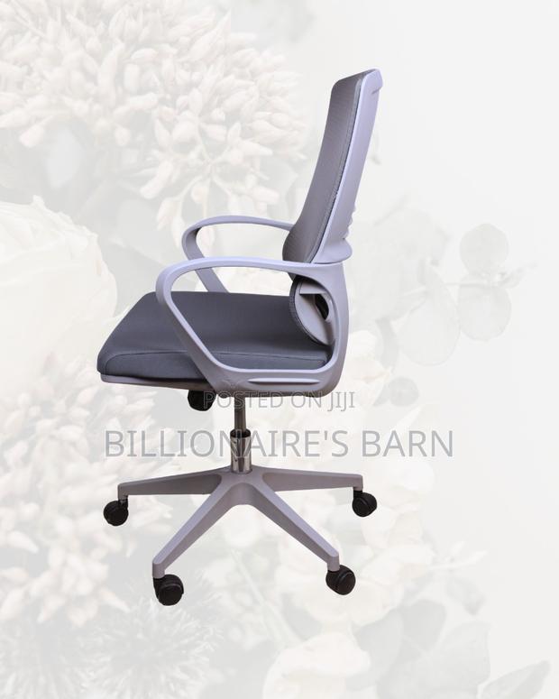 Grey Ergonomic Mesh Office Chair | Imported Swivel Base - thumbnail 2