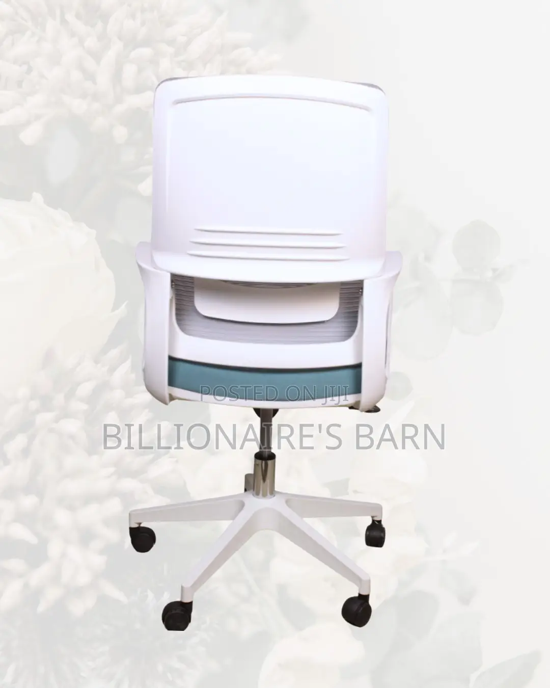 White Ergonomic Mesh Office Chair | Executive Nylon Castors