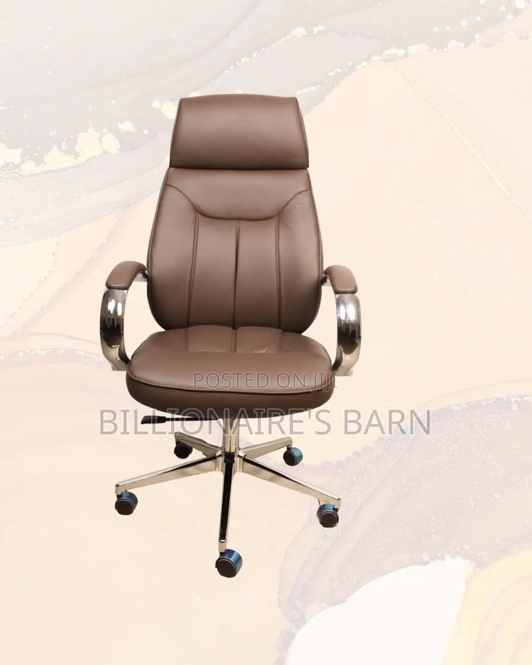 Brown Executive Leather Office Chair (Ergonomic) — Moving Fast