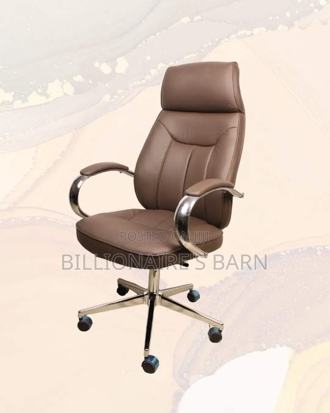 Brown Executive Leather Office Chair (Ergonomic) — Moving Fast