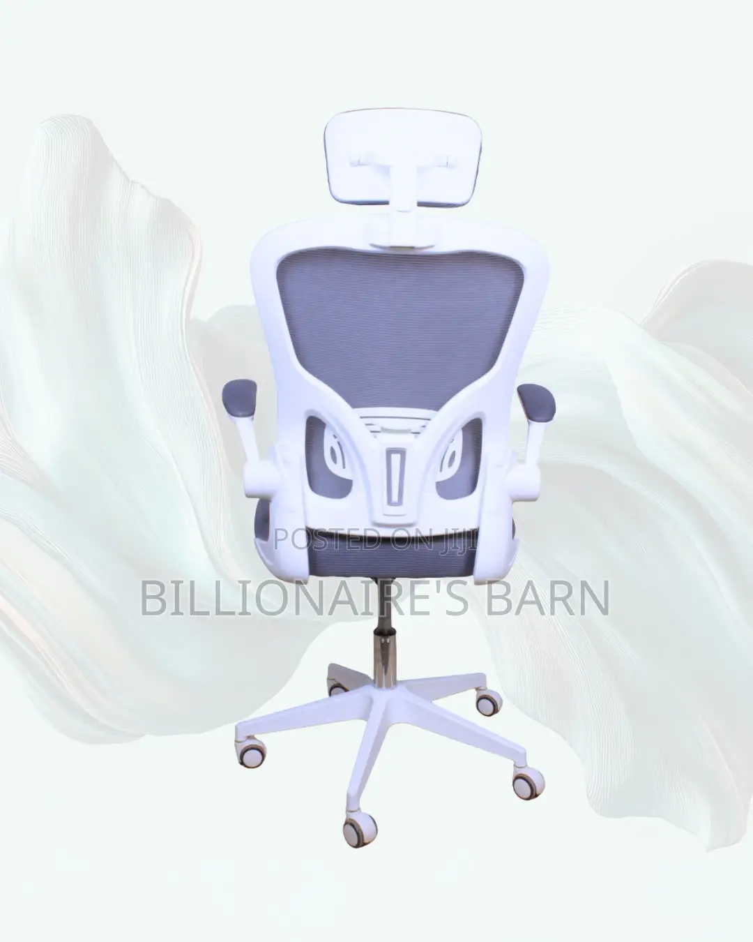 White Ergonomic Office Chair (Imported) — Moving Fast