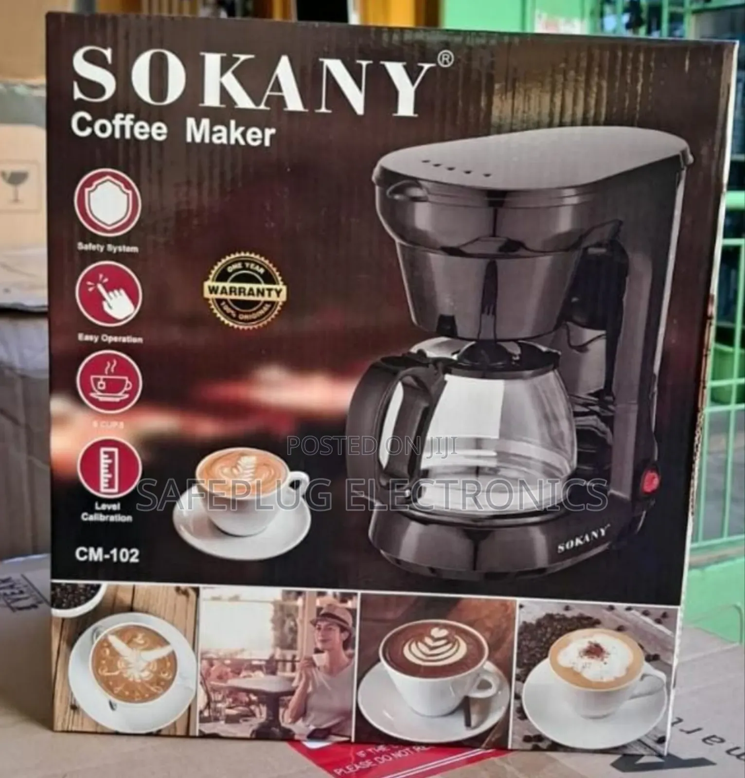 Cm-102 Sokany 6 Cups Coffee Maker