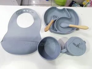 Silicone Feeding Set - Grey