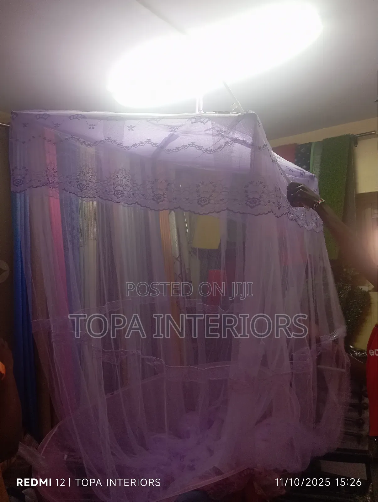 Long Nets Double Decker Purple Top Square Mosquito Nets