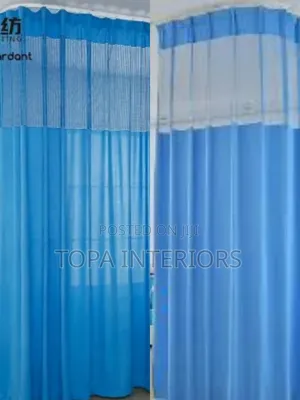Sky Blue Hospital Privacy Curtains for Ward Partitioning