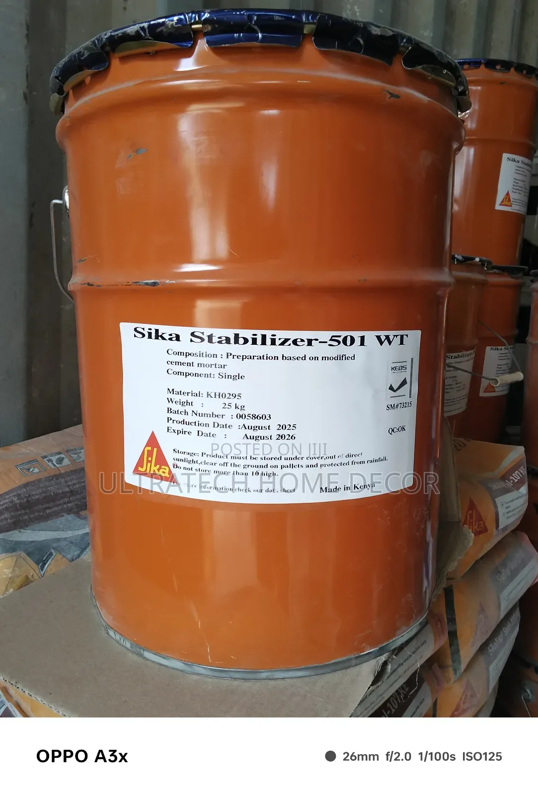 Sika Stabilizer -501wt 25kgs
