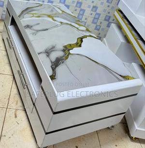 Executive Coffee Table With Glass/ Marble Topping Effect - thumbnail 2