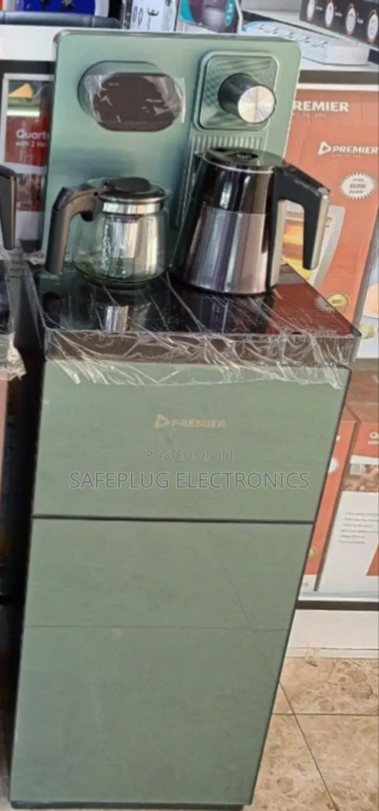 Premier (Greenish) Hot Cold Bottom Water Dispenser/ Coffee Maker