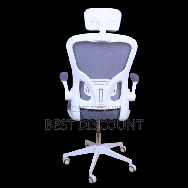 White Ergonomic Design Office Chairs - thumbnail 2