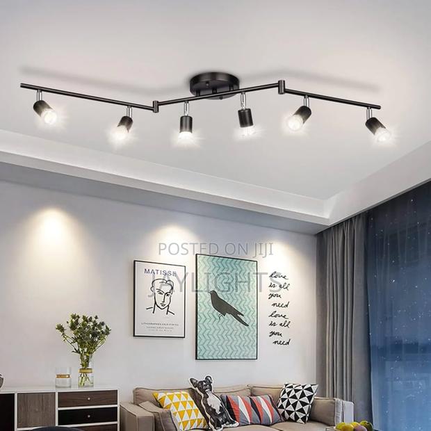 Led Track Lighting Kit 6 Light Black Ceiling Rotatable