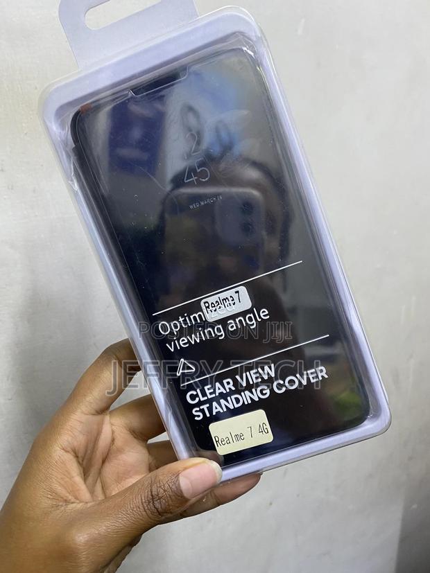 Monkish Mobile Flip Cover for Realme 7 Mirror Clear View - thumbnail 2