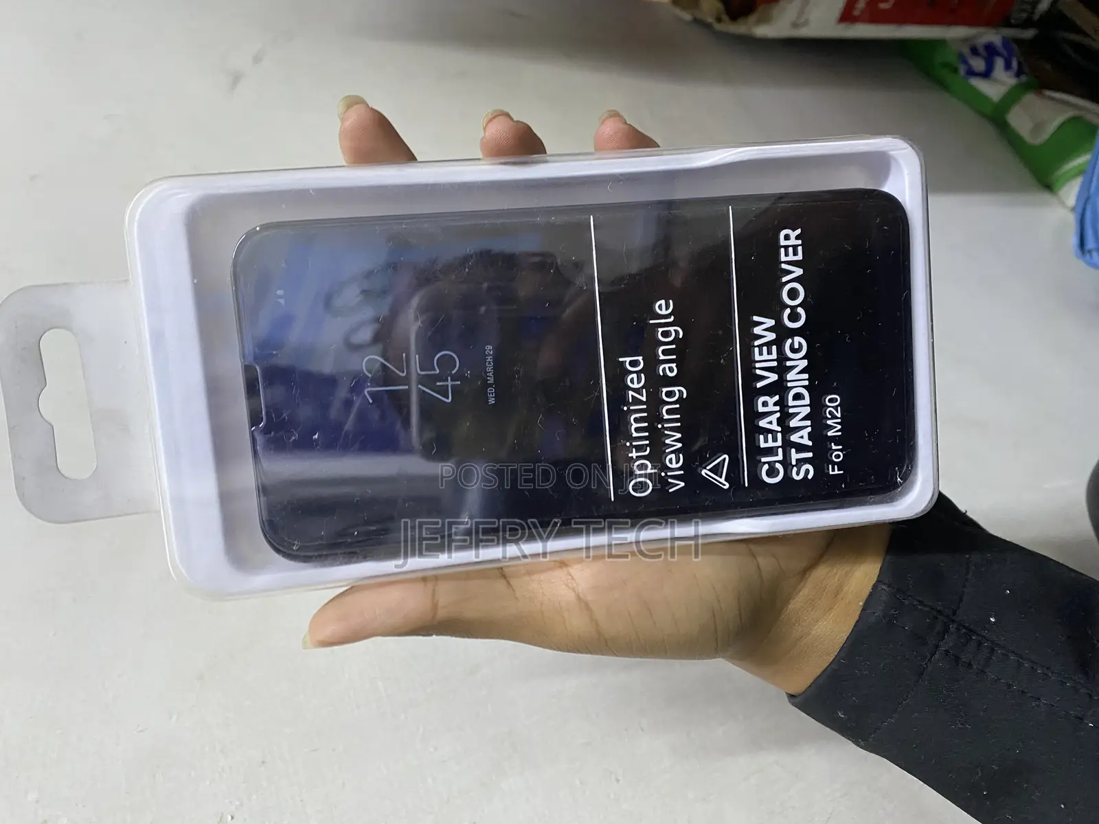 Navnika Samsung Galaxy M20 Clear View Mirror Flip Leather Cover