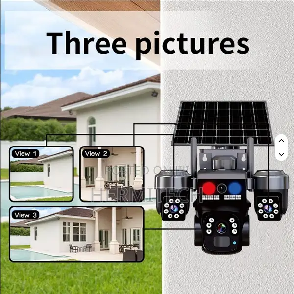 Real 3 Lens PTZ Dome Camera Outdoor 4g