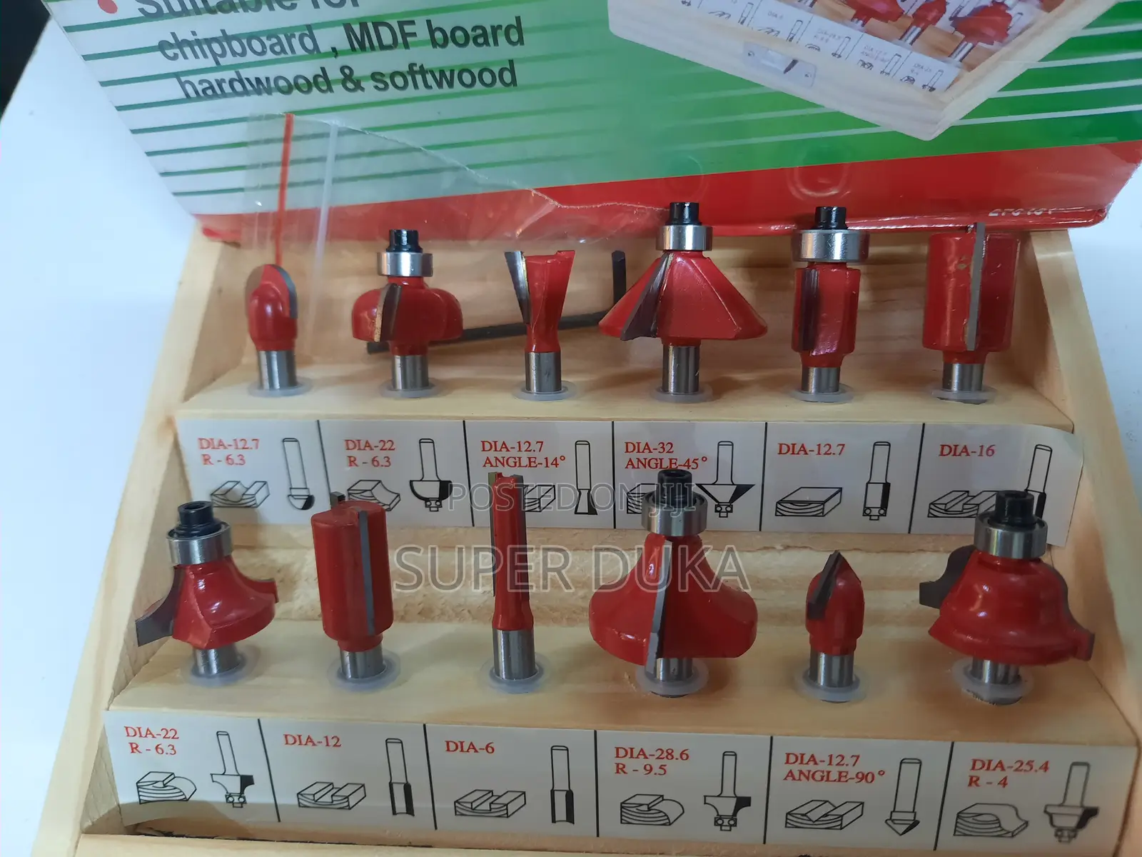 6mm Shank Router Bit Set 12 Pieces Woodworking Cutter