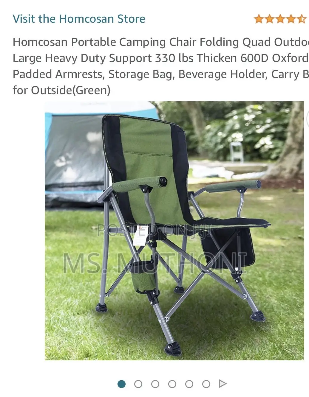 Padded Heavy Duty Foldable Outdoors Chair P