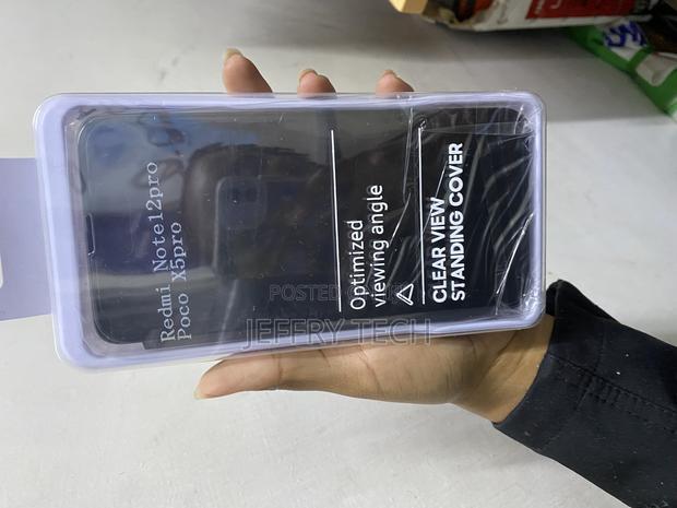 Helix Clear View Mirror Leather Flip Cover for Redmi Note 12 Pro