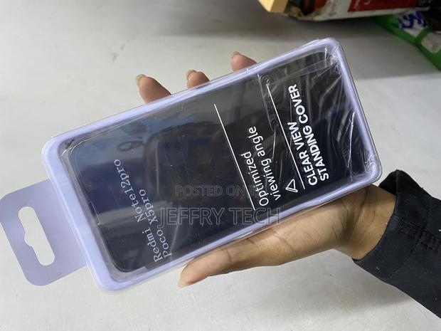 Helix Clear View Mirror Leather Flip Cover for Redmi Note 12 Pro - thumbnail 3