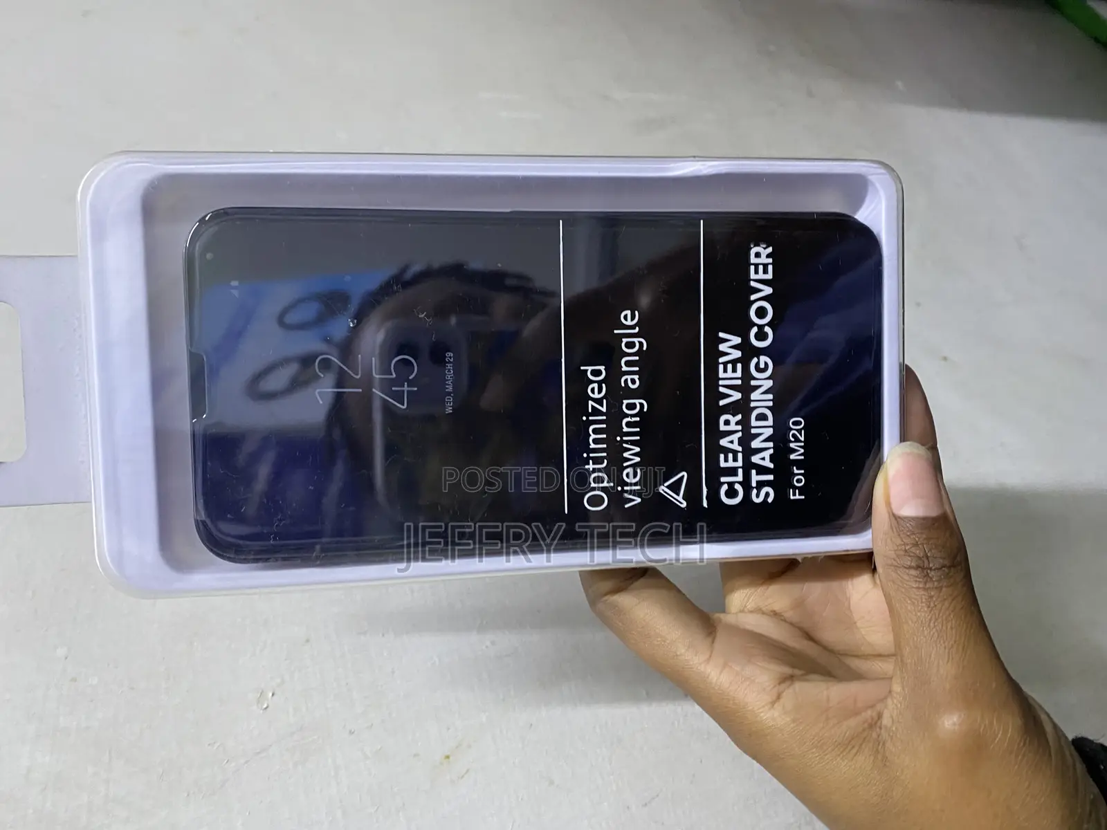 Divyankaa Samsung Galaxy M20 Mirror Clear View Flip Cover