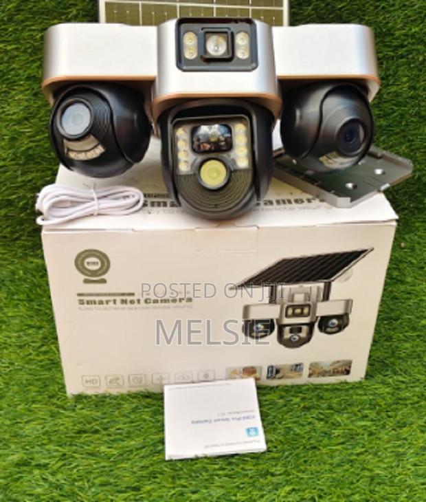 Reliable Surveillance V380 4g Tripple Lens PTZ Solarlight CCTV Camera