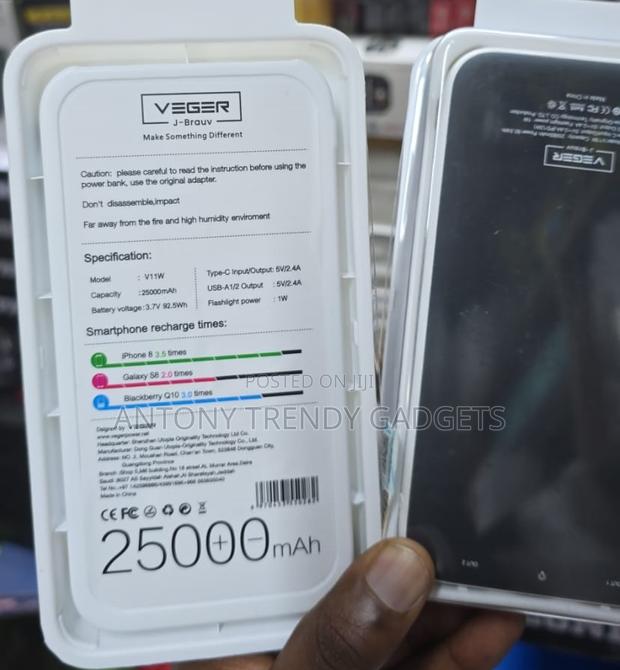 Veger V11 25000mah Fast Charging Power Bank - thumbnail 3