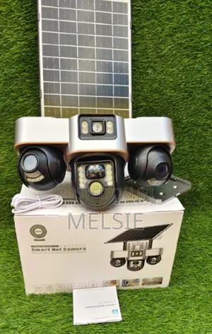 V380 4g Triple Lens Floodlight Solar PTZ Camera 4g Lte