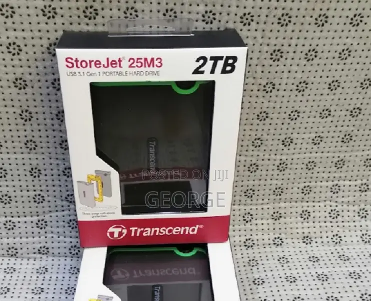 Transcend 2tb Usb 3.1 Portable External Hard Drive 25m3