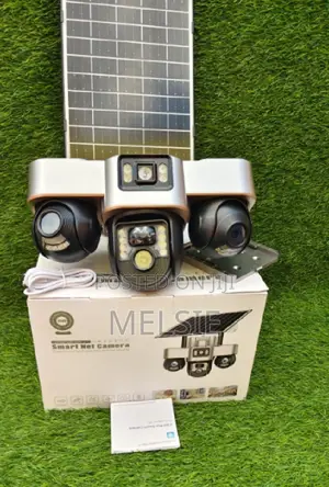 Triple Lens Floodlight Solar PTZ Camera V380 4g Triple Lens Security