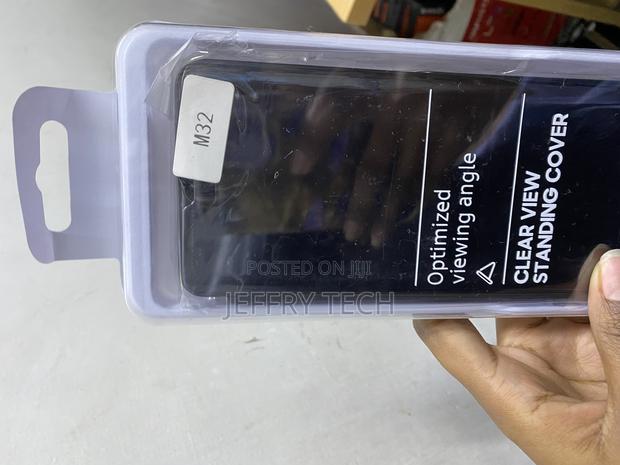 Cassiey for Samsung Galaxy M32 5g Clear View Leather Flip Case - main view