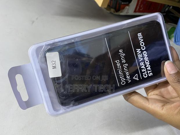Cassiey for Samsung Galaxy M32 5g Clear View Leather Flip Case - thumbnail 3