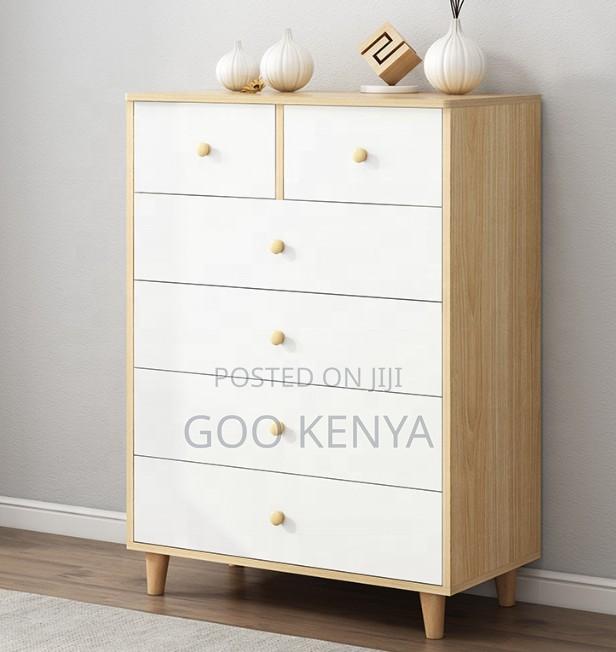 Home Cabinet; Sustainable Wood Storage Closet With Drawers