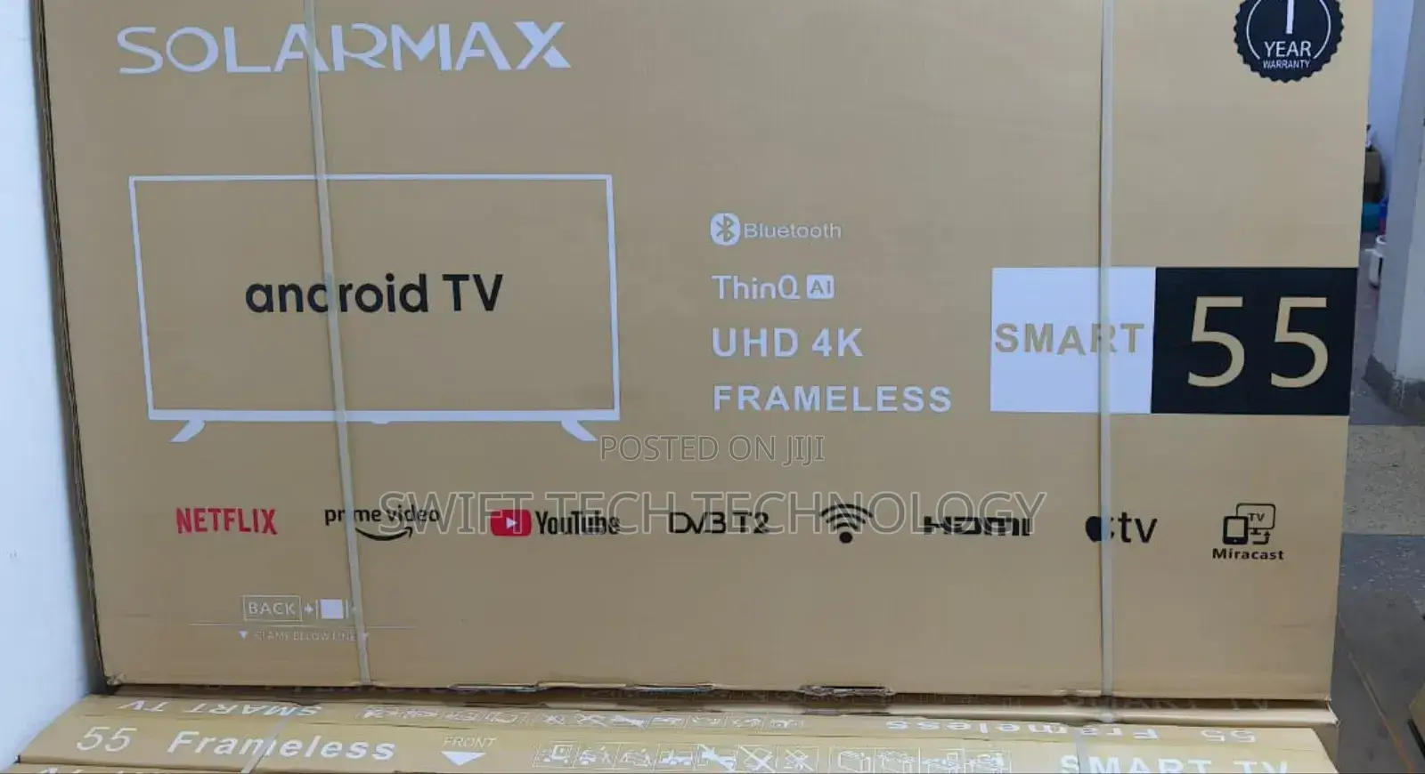 Solarmax 55 Inches Smart Android Uhd Thin Frameless