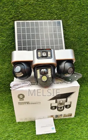 Camera V380pro 3 Lens With 3 Screens Solar 4g Sim Card PTZ