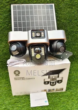 Camera V380 3 Lens With 3 Screens Solar 4g Sim Card PTZ PTZ Security