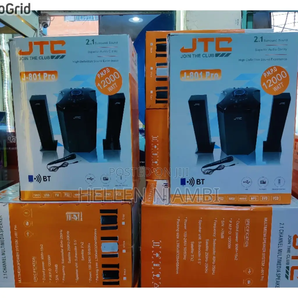 JTC Mtungi 2.1ch Hometheatre-Bt/Fm/Usb-12,000w-System