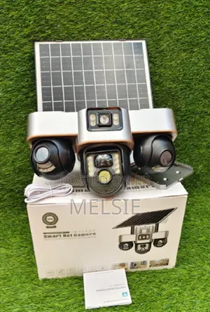 High Voltage Security CCTV Camer Solar Powered 4g Wifi Three Lens