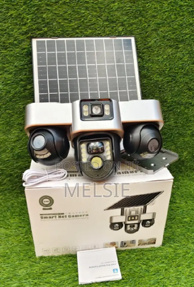 High Voltage Security CCTV Camer Solar Powered 4g Wifi Three Lens