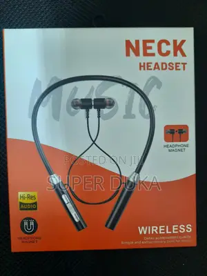 Neckband.Bluetooth Wireless Neck Headset.Hi-res Audio.Magnetic Earbud