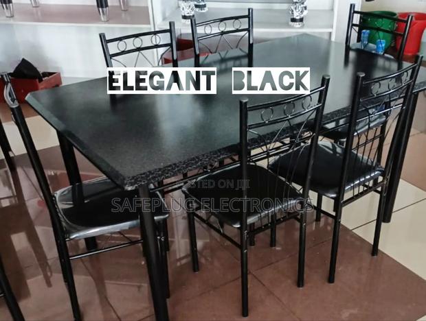 Executive, Elegant Black Design - 6 Sitter Dining Table - main view